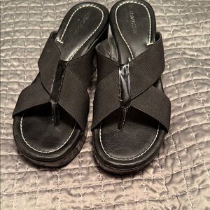 Donald J. Pliner Black Slide Sandals